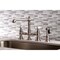 Kingston Brass KS7278PXBS English Country 8" Bridge Kitchen Faucet W/ Sprayer, Nickel KS7278PXBS - alternate 2